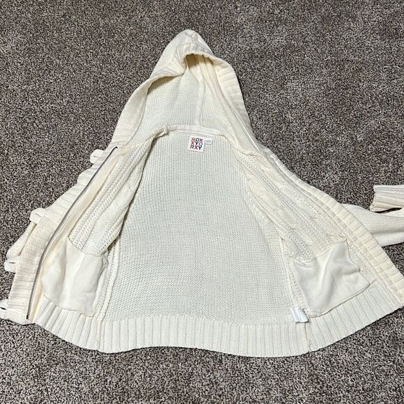 Girls Roxy Knit Zip Sweater - Picture 3 of 9